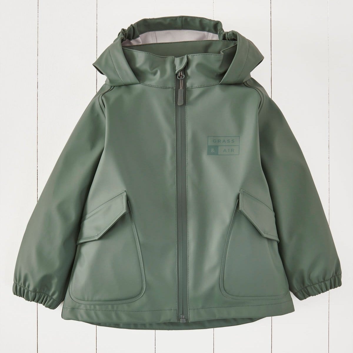Grass & Air Puddlesuit Grass & Air Kids Waterproof Rain Jacket (Khaki)