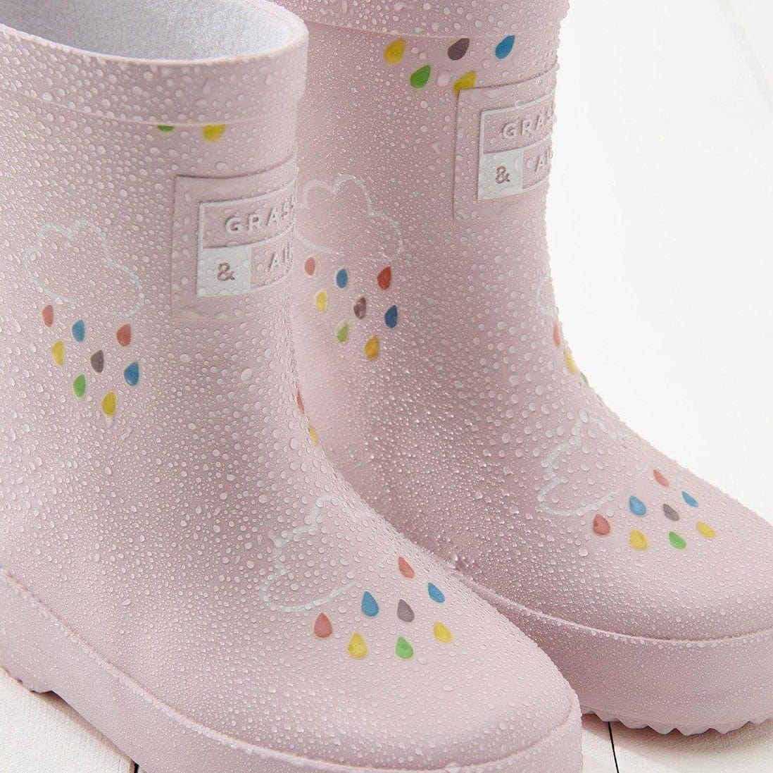Grass & Air Wellie Boots Grass & Air Kids Colour Changing Wellies (Pink)