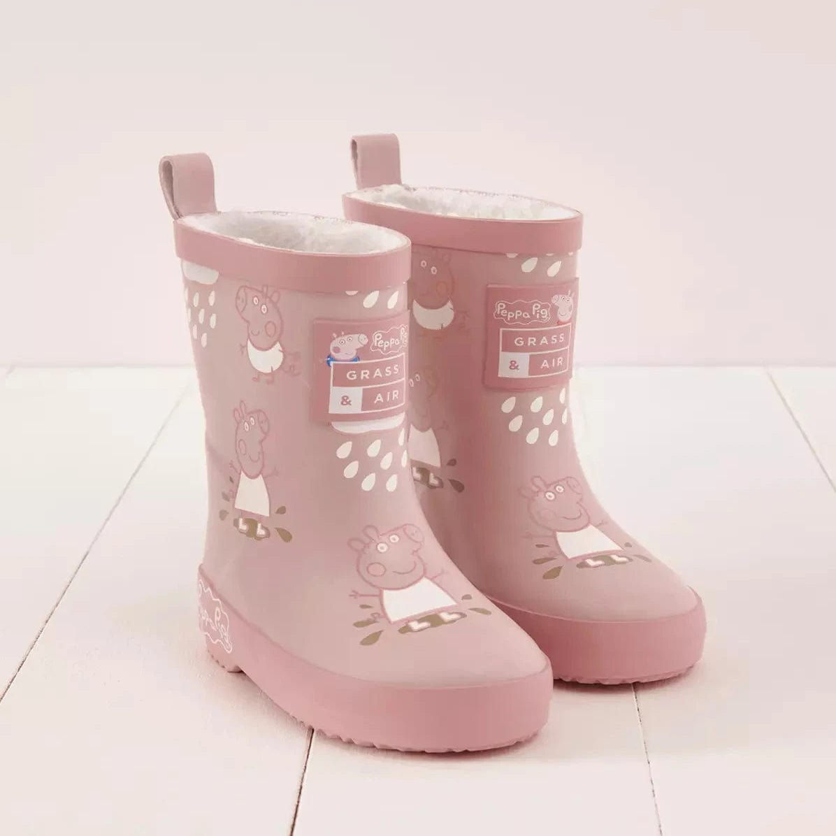 Grass & Air Wellie Boots Grass & Air Kids Peppa Pig Colour Changing Wellies (Pink)