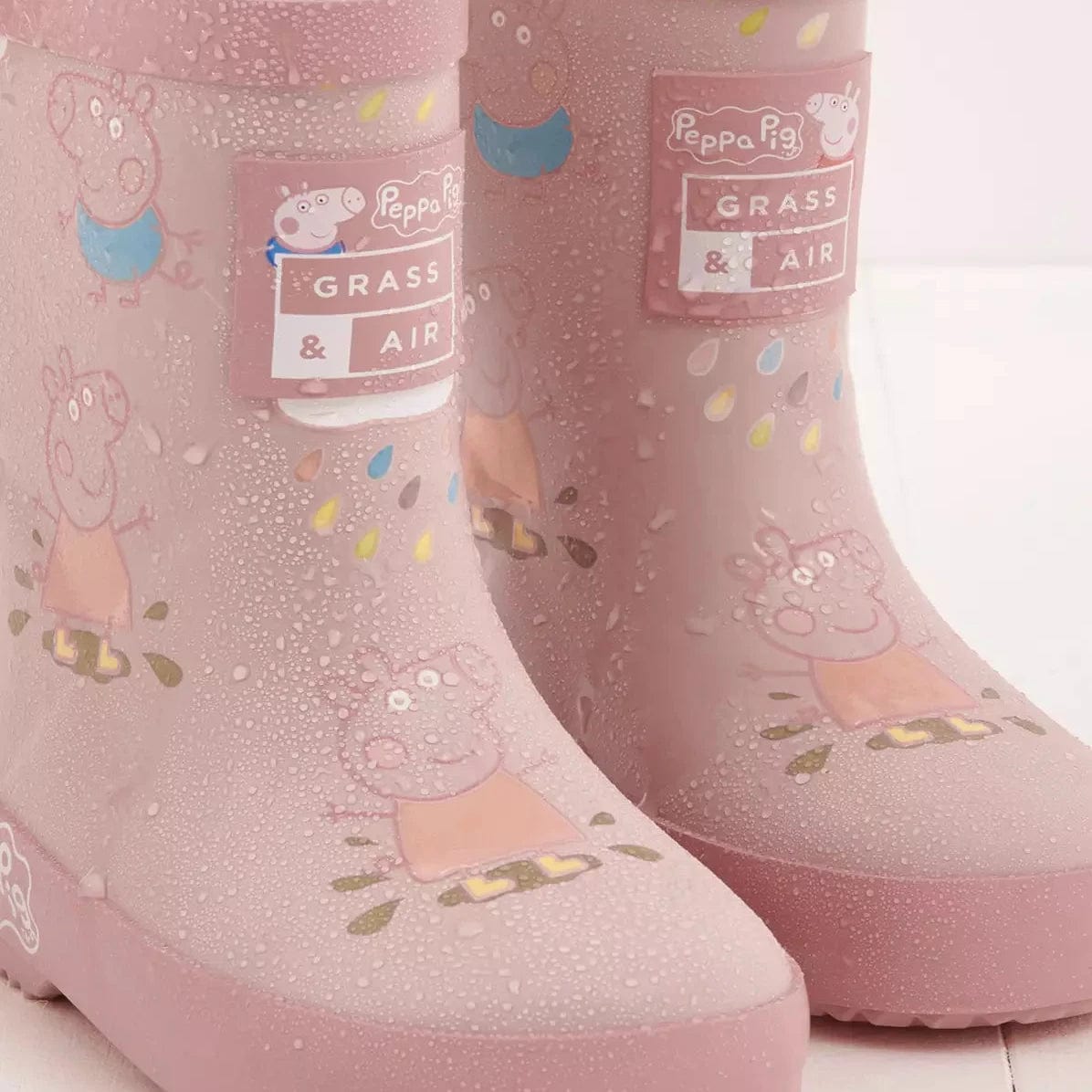 Grass & Air Wellie Boots Grass & Air Kids Peppa Pig Colour Changing Wellies (Pink)