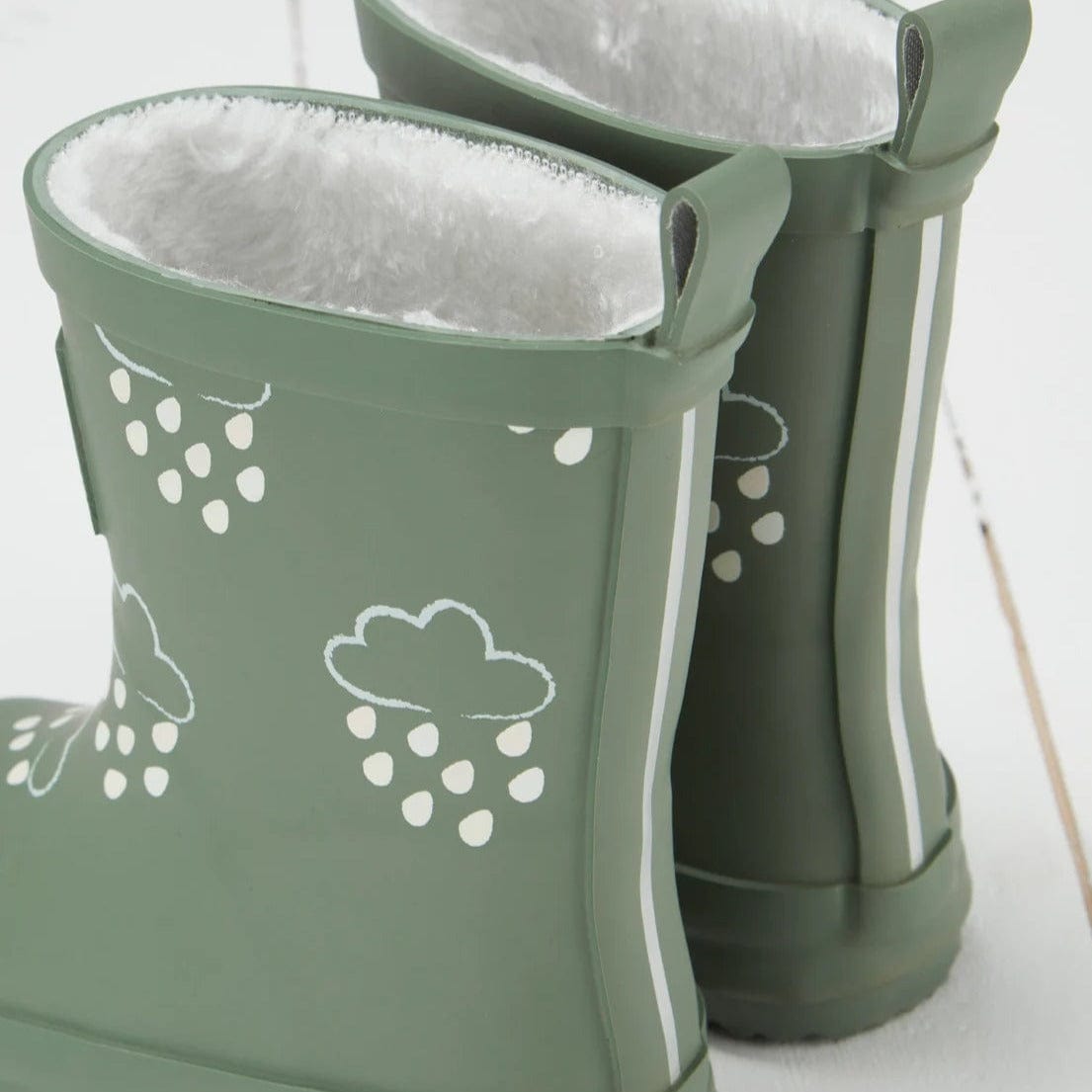 Grass & Air Wellie Boots Kids Khaki Green Colour Changing Wellies