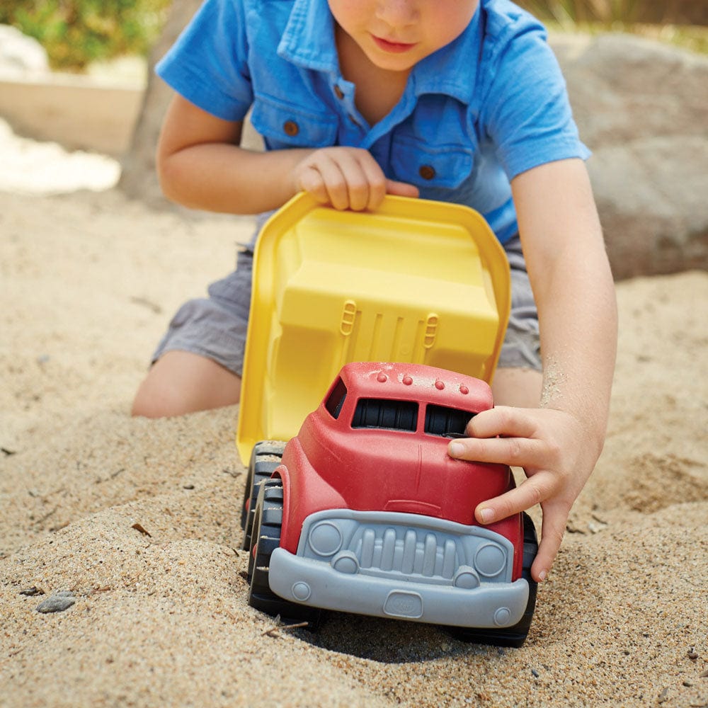 Green Toys Red and Yellow Dumper Truck Toy