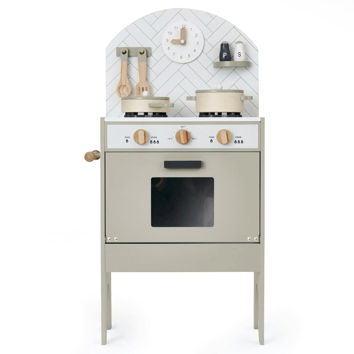 Hooga Playroom Play Kitchen Hooga Playroom Wooden Play Kitchen - Grey