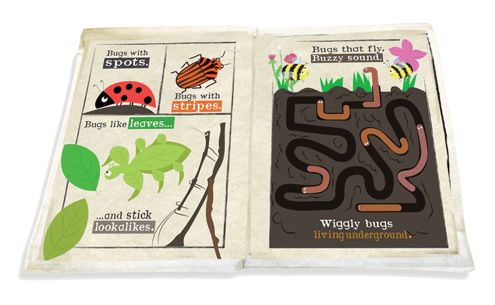 Jo & Nic's Crinkle Cloth Books Sensory Toy Nursery Times Bugs Crinkle Cloth Book