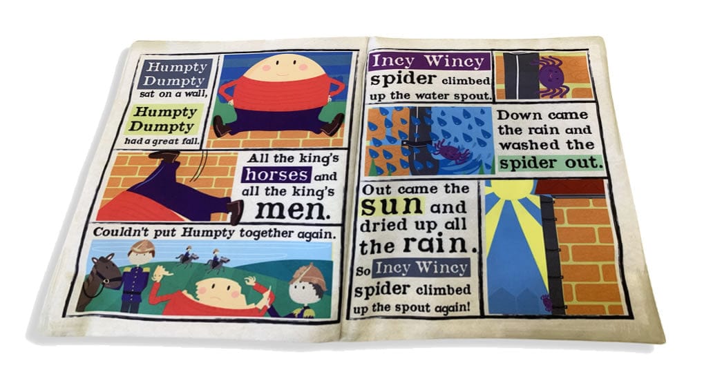 Jo & Nic's Crinkle Cloth Books Sensory Toy Nursery Times Nursery Rhyme Cloth Book