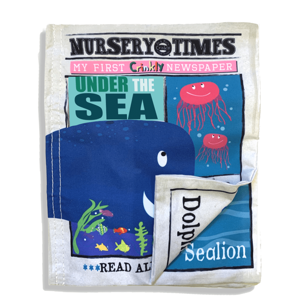 Jo & Nic's Nursery Times Crinkle Cloth Sensory Book Under The Sea