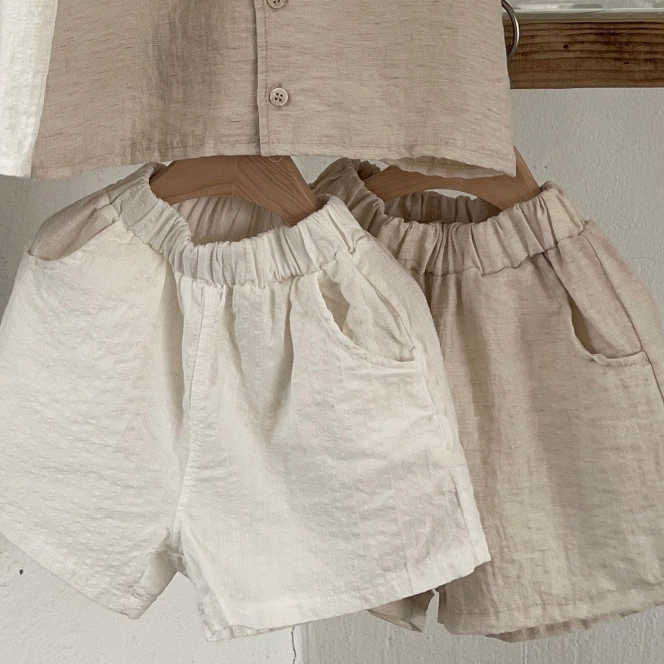 La Camel Set Rosewell Shirt + Shorts Set (Natural)