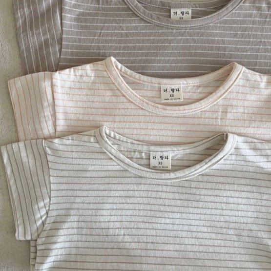 LALA T-shirt Striped Unisex T-shirt (Ivory Beige Stripe)