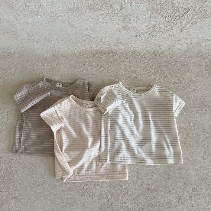 LALA T-shirt Striped Unisex T-shirt (Ivory Beige Stripe)