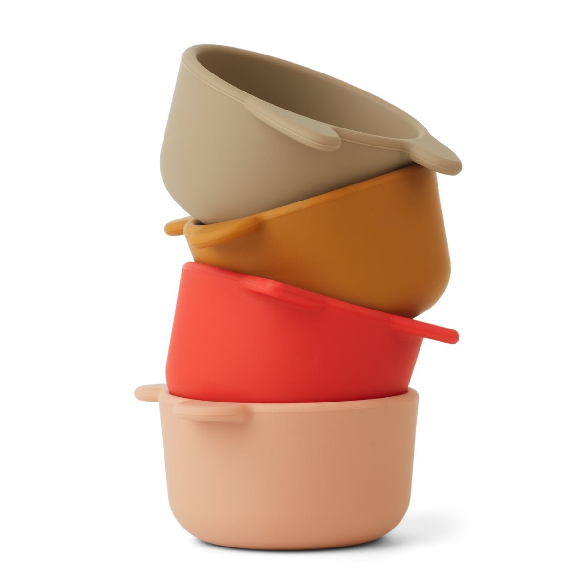 Liewood 4 Pack Bowls Liewood Malene Silicone Bowls 4-Pack (Apple Red/ Tuscany Rose Multi Mix)