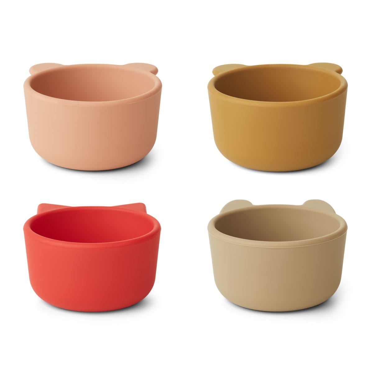 Liewood 4 Pack Bowls Liewood Malene Silicone Bowls 4-Pack (Apple Red/ Tuscany Rose Multi Mix)