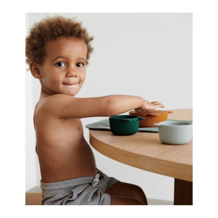 Liewood 4 Pack Bowls Liewood Malene Silicone Bowls 4-Pack (Mustard)