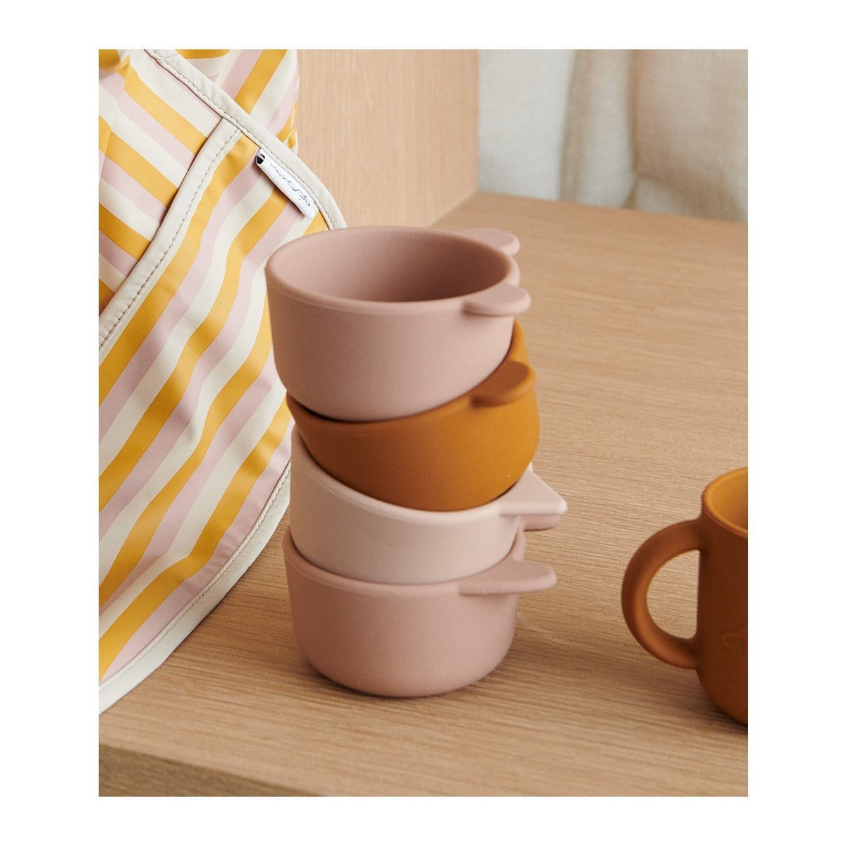 Liewood 4 Pack Bowls Liewood Malene Silicone Bowls 4-Pack (Mustard)