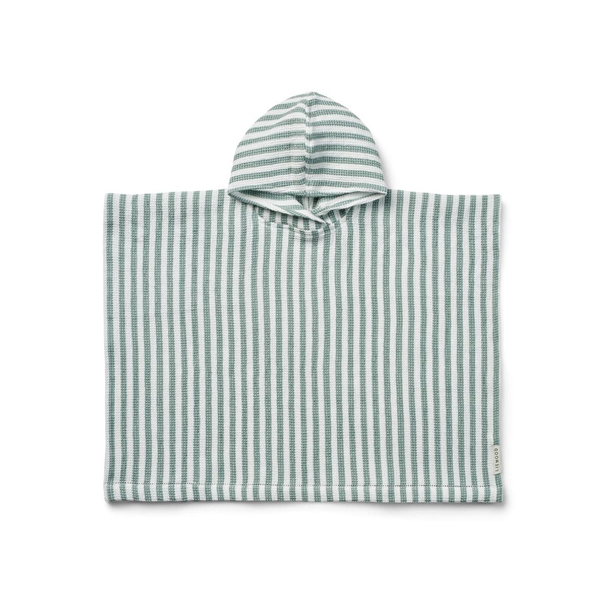 Liewood Fishing Game Liewood Paco Stripe Poncho (Peppermint / White)