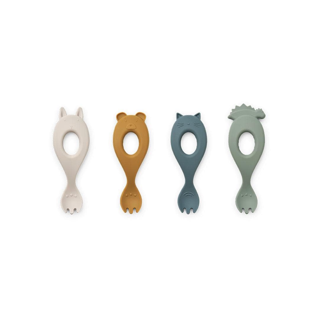 Liewood Forks Liewood Liva Fork 4-pack (Faune Green Multi Mix)