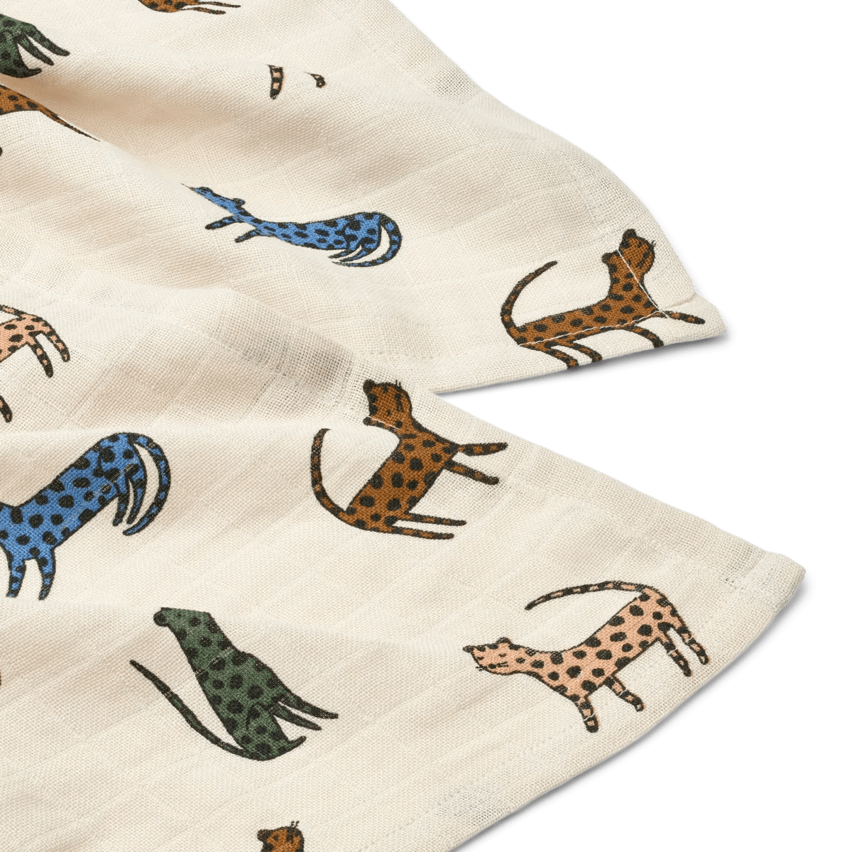 Liewood Muslin Cloth Lewis Muslin Cloth 2-Pack (Leopard Multi Mix)