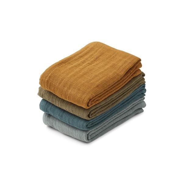 Liewood Muslin Square Liewood Leon Muslin Cloth 4-pack (Whale Blue Multi Mix)
