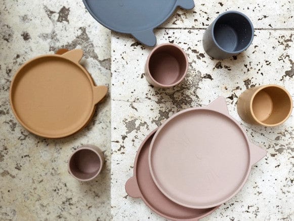 Liewood Plate 2 pack Liewood Olivia Silicone Plate 2-Pack (Golden Camel Oat Mix)