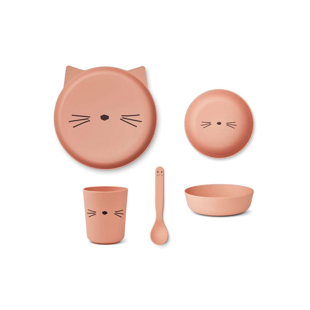 Liewood Silicone set Liewood Brody Junior Set (Cat Rose Blush)