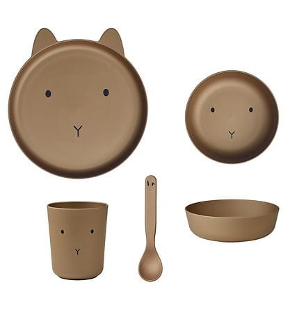 Liewood Silicone set Liewood Brody Junior Set (Rabbit Oat)
