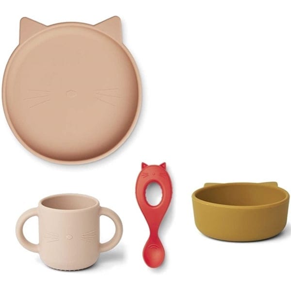 Liewood Silicone set Liewood Cat Vivi Silicone Set (Rose Multi Mix)