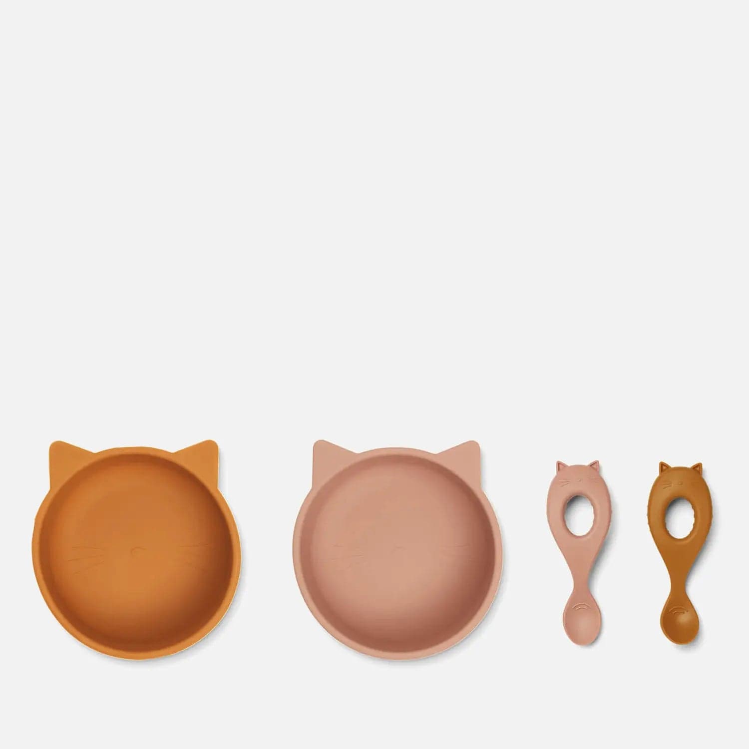 Liewood Sippy Cup Liewood Cat Evan Set 2-Pack (Mustard/Rose Mix)