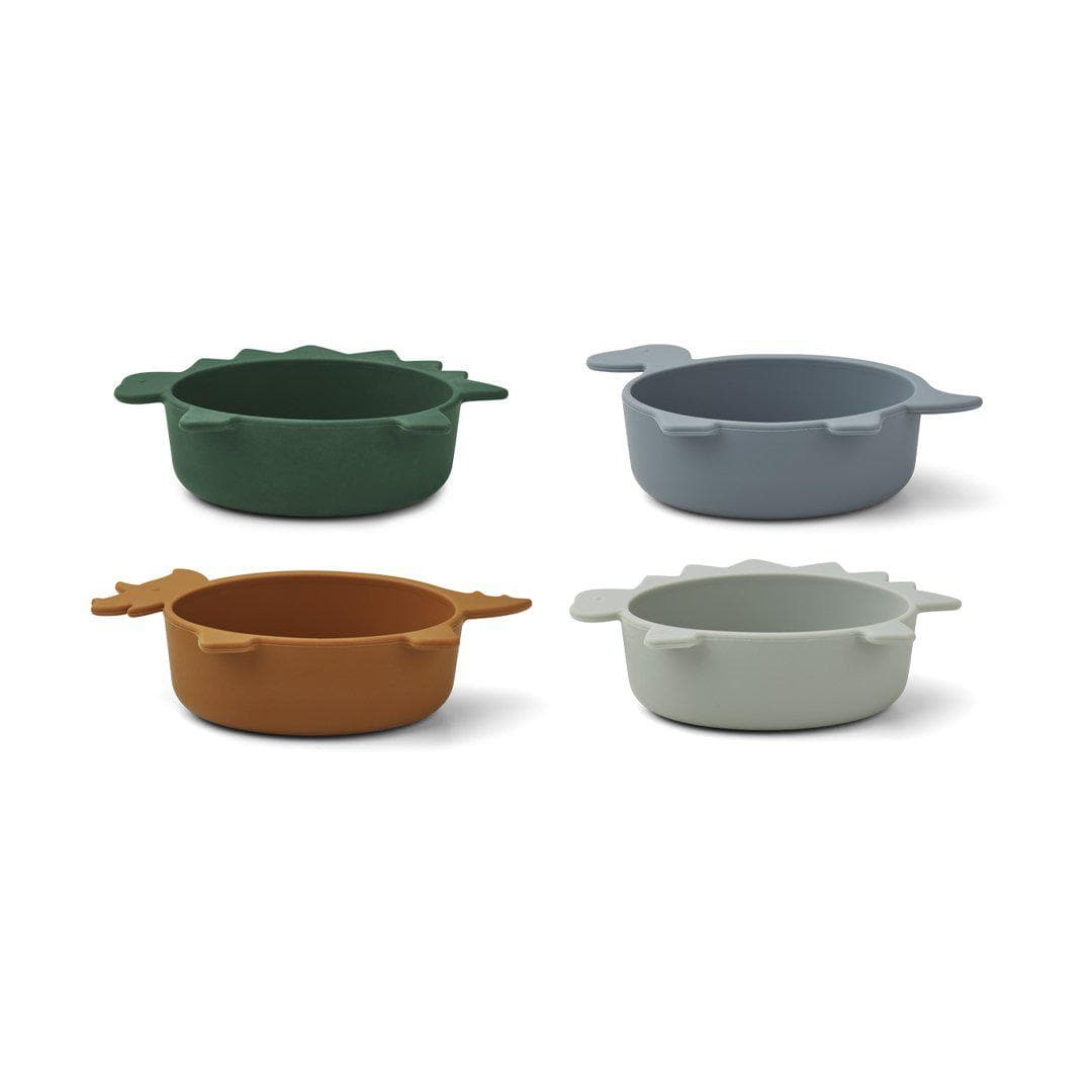 Liewood Sippy Cup Liewood Iggy Dino Silicone Bowls (Blue Multi Mix)