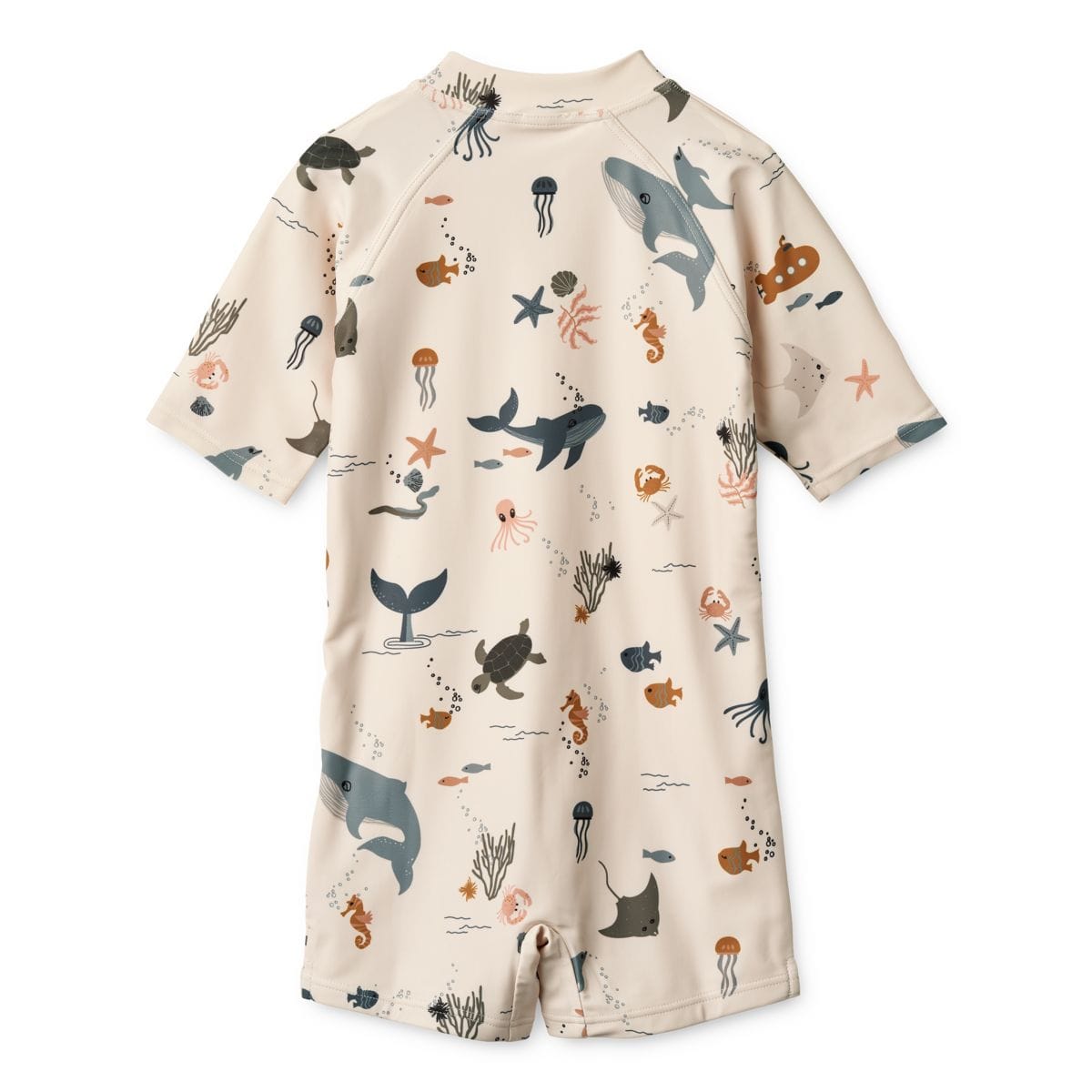 Liewood Swim Jumpsuit Liewood Max Short-Sleeved UV Swim Jumpsuit (Sea Creature / Sandy)