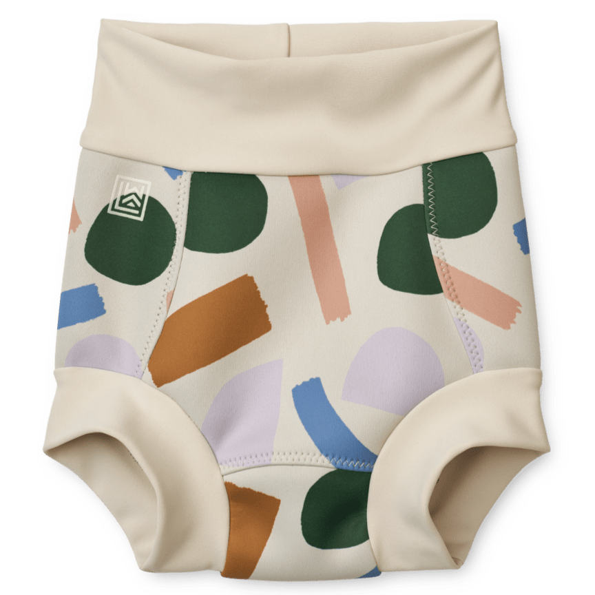 Liewood Swim Nappy Valentin Baby Swim Nappy Pants (Paint Stroke / Sandy)