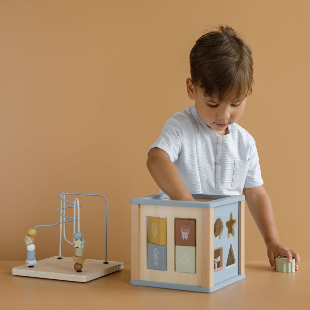 Little Dutch Activity Cube Wooden Activity Cube (Ocean)