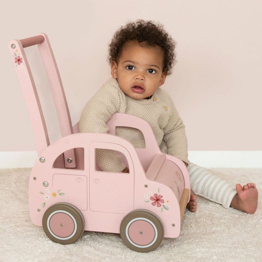 Little Dutch Baby Walker Little Dutch Pink Wooden Baby Walker