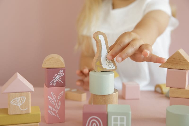 Little Dutch Blocks Little Dutch Wooden Building Blocks (Pink)