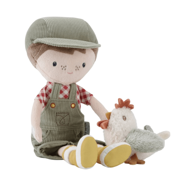 Little Dutch Cuddle Doll Farmer Jim With Chicken 35 cm Soft Toys Dolls