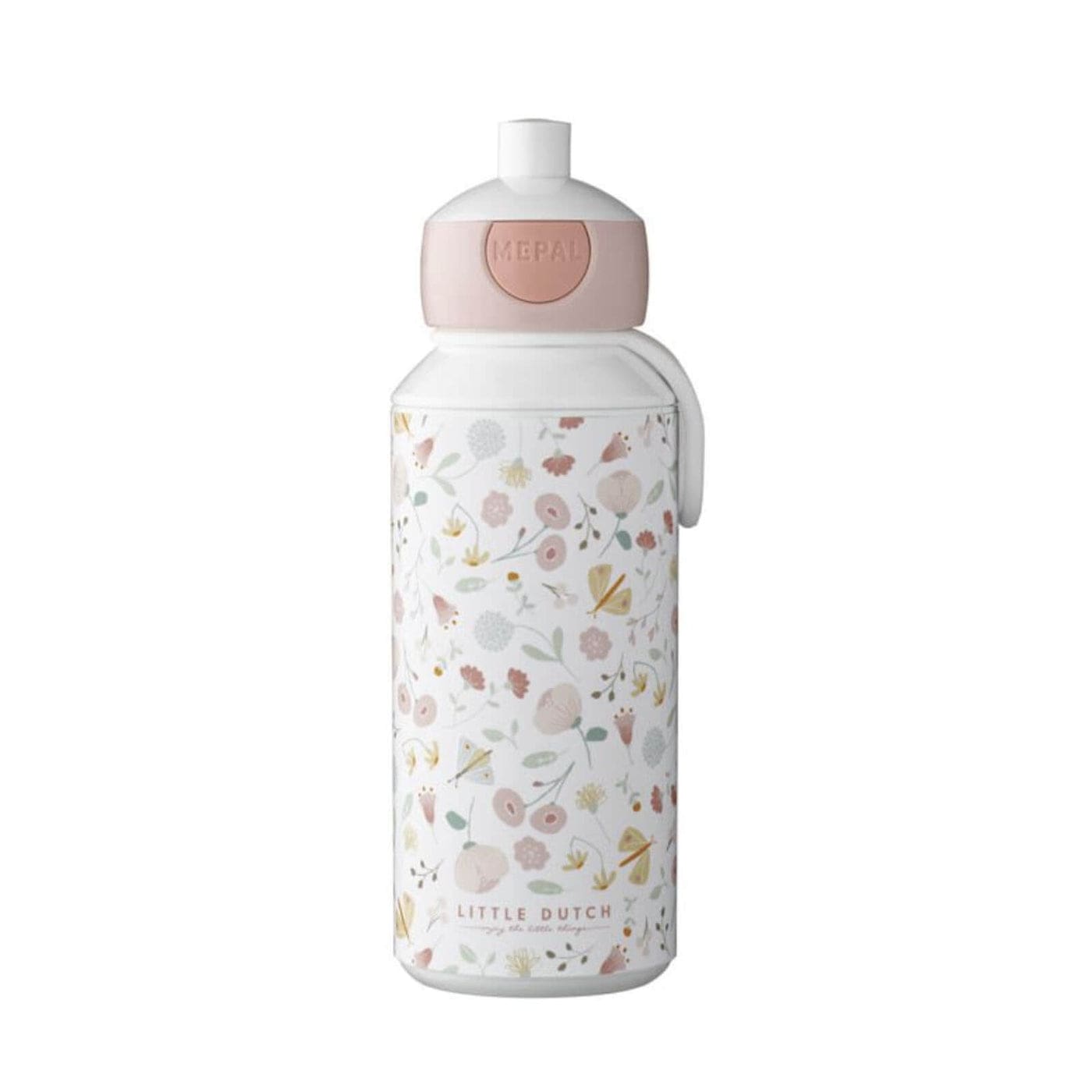 Little Dutch Drink Bottle Little Dutch x Mepal Pop-Up Drink Bottle (400ml) - Flowers & Butterflies