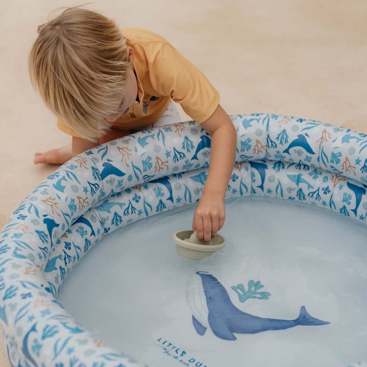 Little Dutch Paddling Pool Little Dutch Childrens Inflatable Paddling Pool 80cm (Ocean Dreams Blue)