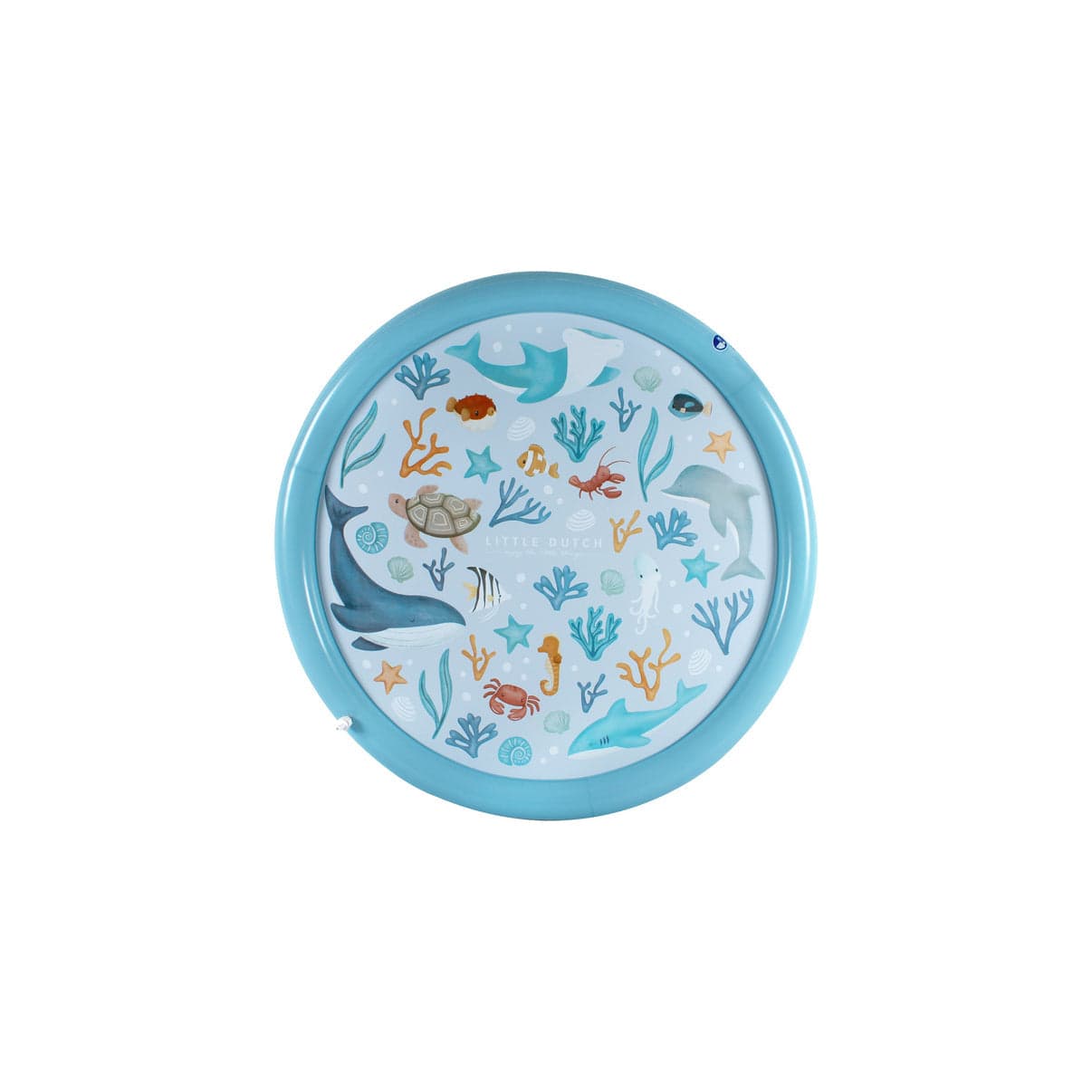 Little Dutch Paddling Pool Little Dutch Childrens Inflatable Sprinkler Mat 150cm (Ocean Dreams Blue)
