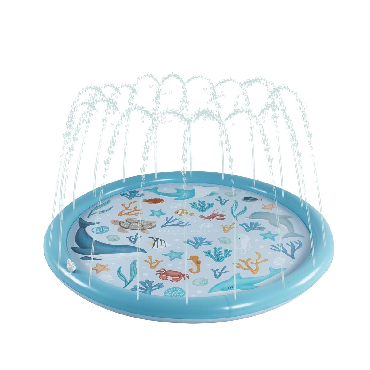 Little Dutch Paddling Pool Little Dutch Childrens Inflatable Sprinkler Mat 150cm (Ocean Dreams Blue)