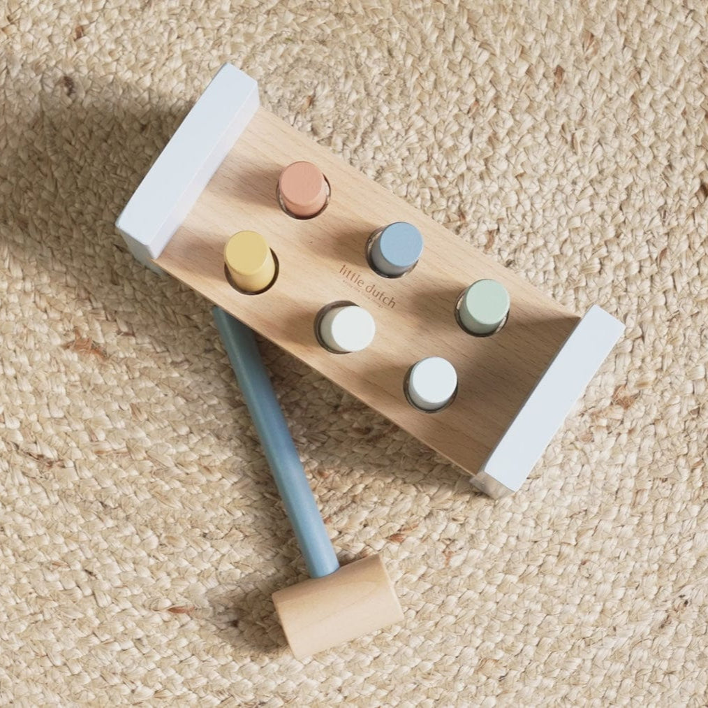 Little Dutch Pounding Bench Little Dutch Wooden Pounding Bench (Forest Friends)