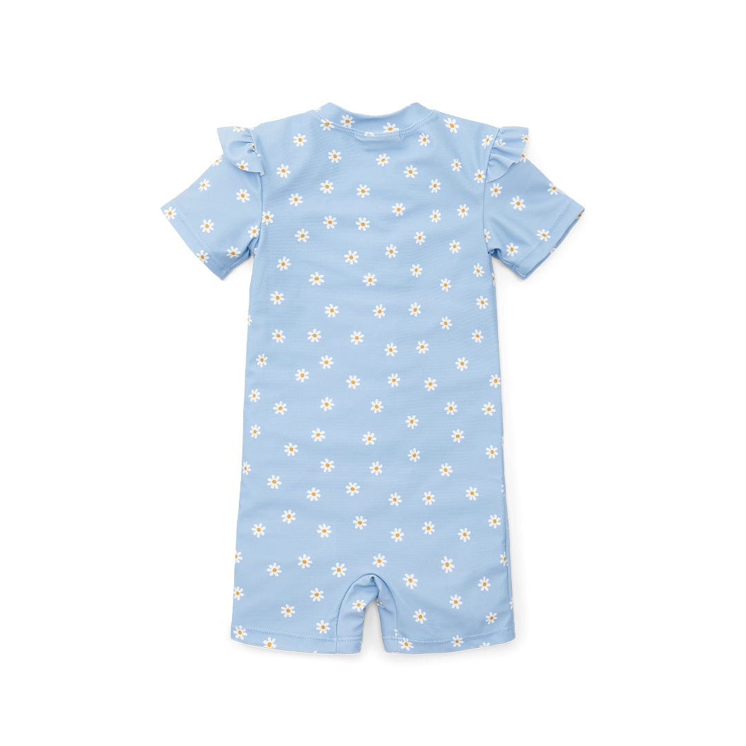 Little Dutch Teddy One Piece Little Dutch Short Sleeve Swimsuit (Blue Daisy)