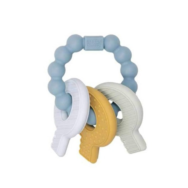 Little Dutch Teether Little Dutch Silicone Keychain Teething Toy (Blue)