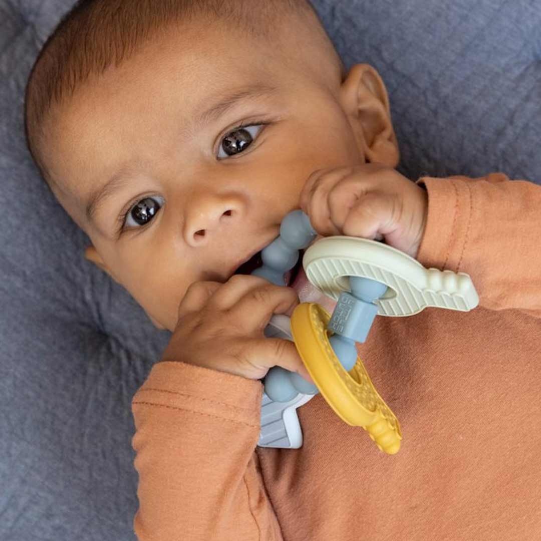 Little Dutch Teether Little Dutch Silicone Keychain Teething Toy (Blue)