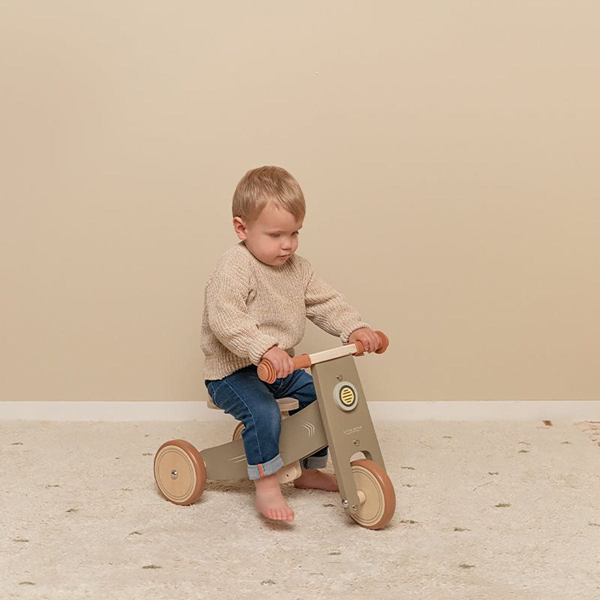 Little Dutch Trolley Little Dutch Wooden Tricycle (Olive)