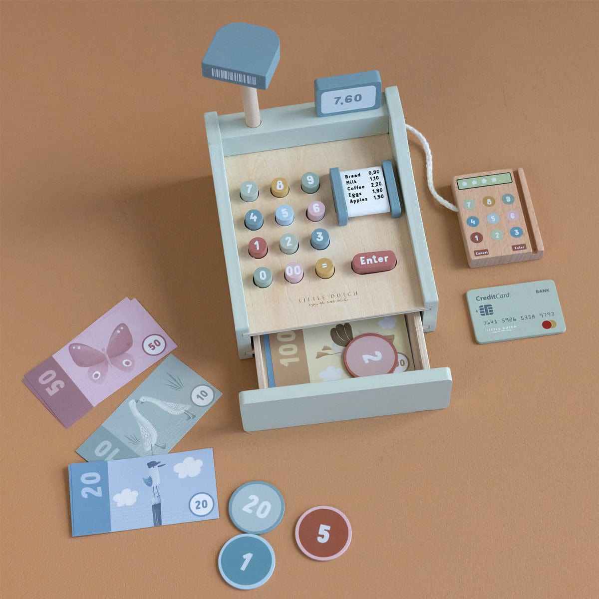 Little Dutch Wooden Cash Register Little Dutch Wooden Cash Register Playset