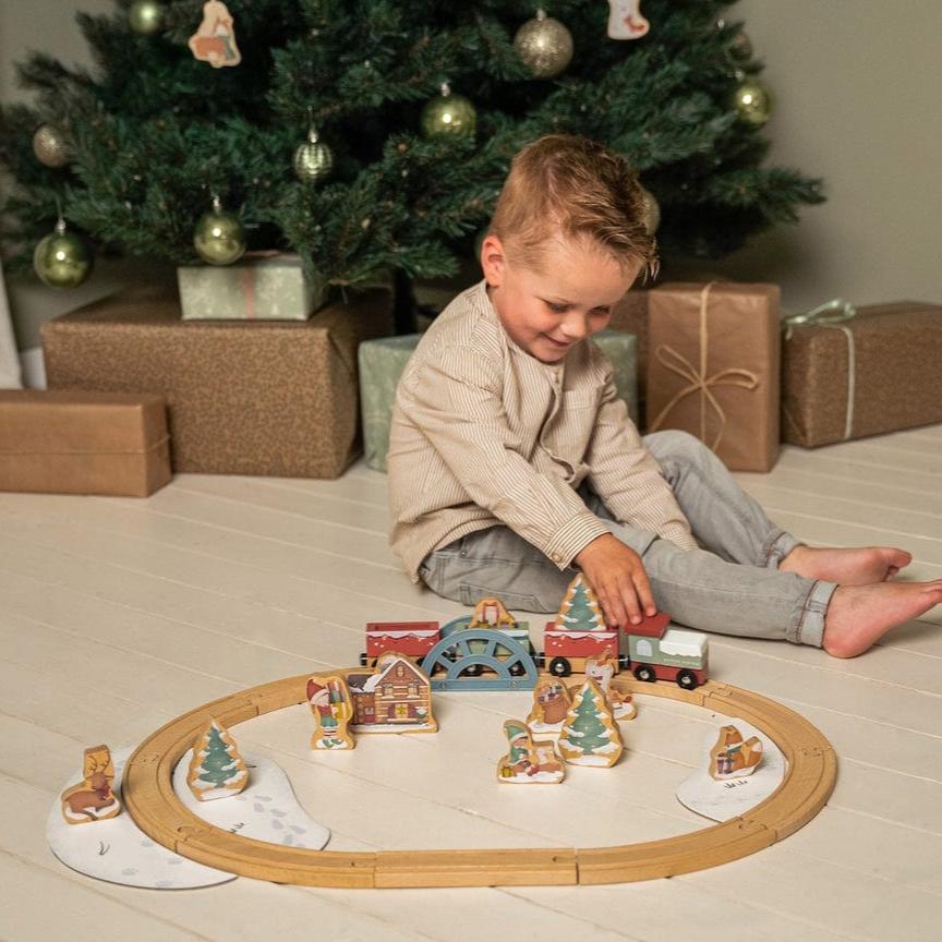 Little Dutch Wooden Toy Little Dutch Christmas Wooden Train Track