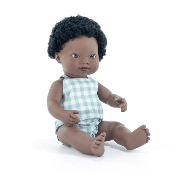 Miniland Baby Doll Miniland Baby Doll African Boy - Dressed 38cm
