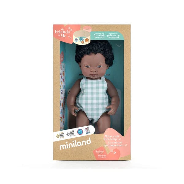 Miniland Baby Doll Miniland Baby Doll African Boy - Dressed 38cm