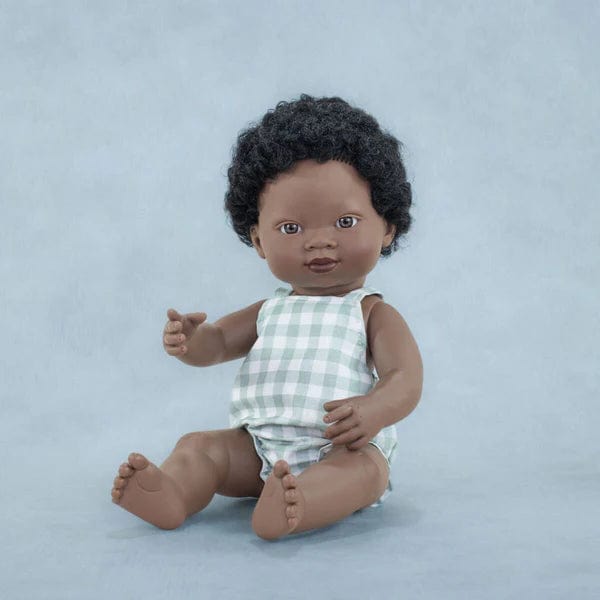 Miniland Baby Doll Miniland Baby Doll African Boy - Dressed 38cm