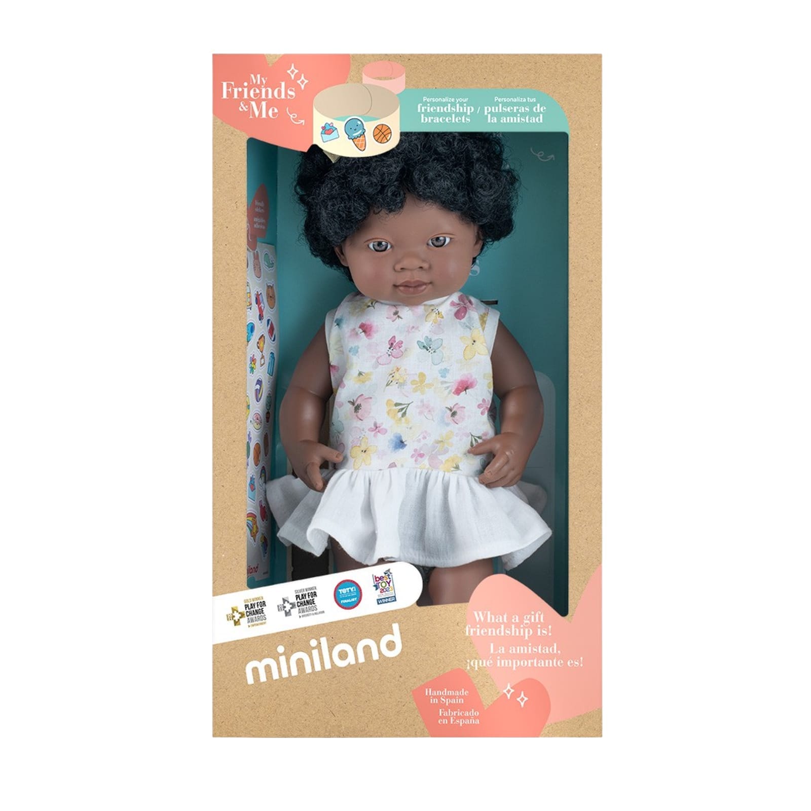 Miniland Baby Doll Miniland Baby Doll African Girl - Dressed 38cm
