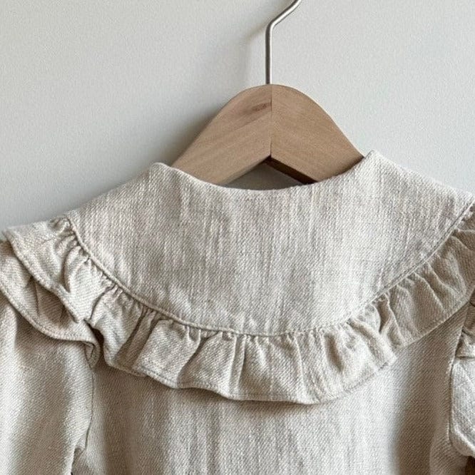 Monbebe Romper Louis Linen Baby Romper (Beige)