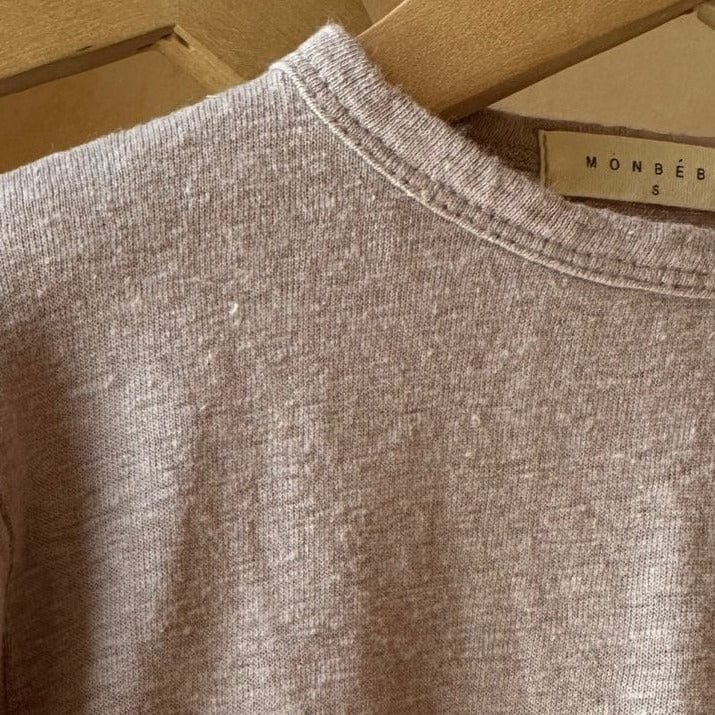 Monbebe T-shirt Oasis Linen Unisex T-Shirt (Camel Beige)
